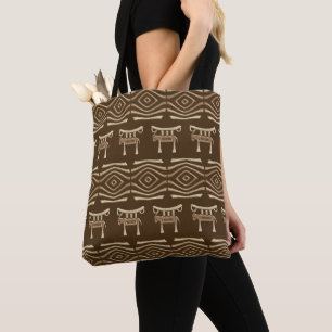 Bolsa Tote teste padrão tribal africano étnico