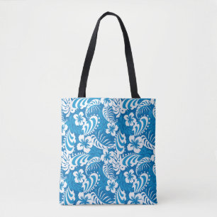 Bolsa Tote Teste padrão tropical do hibiscus