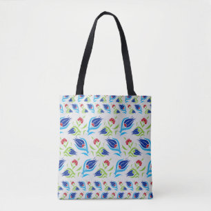Bolsa Tote Teste padrão turco da tulipa