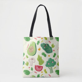 Bolsa Tote Teste padrão vegetal dos caráteres dos desenhos