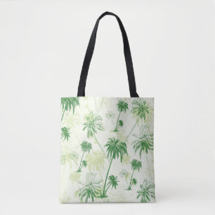 Bolsa Tote Teste padrão verde da palmeira
