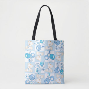 Bolsa Tote Teste padrão verificado do urso de ursinho