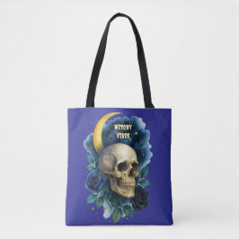 Bolsa Tote Testemunha Ética Gótica Floral de Halloween Creepy