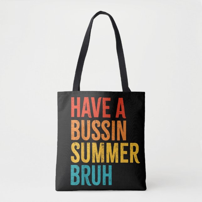 Bolsa Tote Teve Um Professor De Retro Bruh De Verão Ocupado N (Frente)