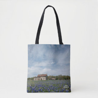 Bolsa Tote Texas Bluebonnet House - Marble Falls, Texas