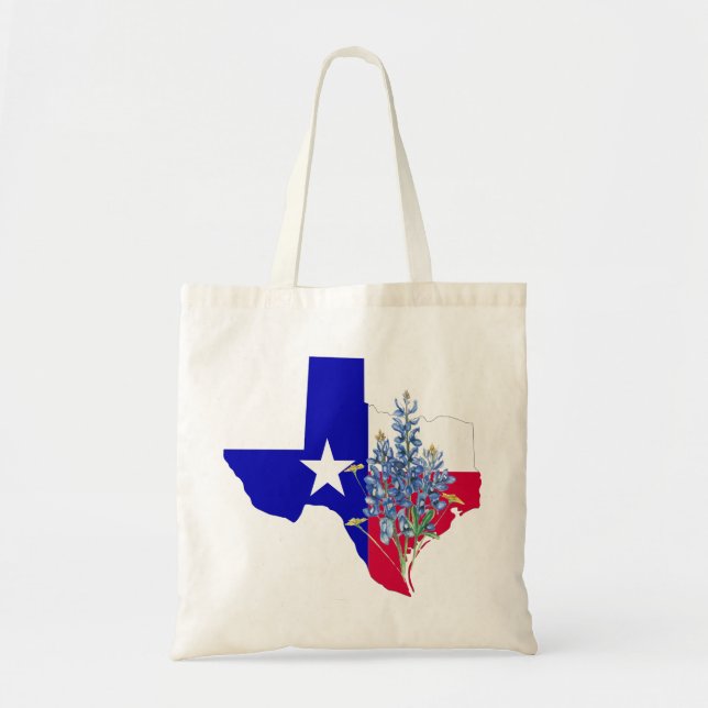 Bolsa Tote Texas e Bluebonnets (Frente)