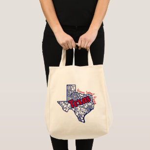 Bolsa Tote Texas Floral Doodles