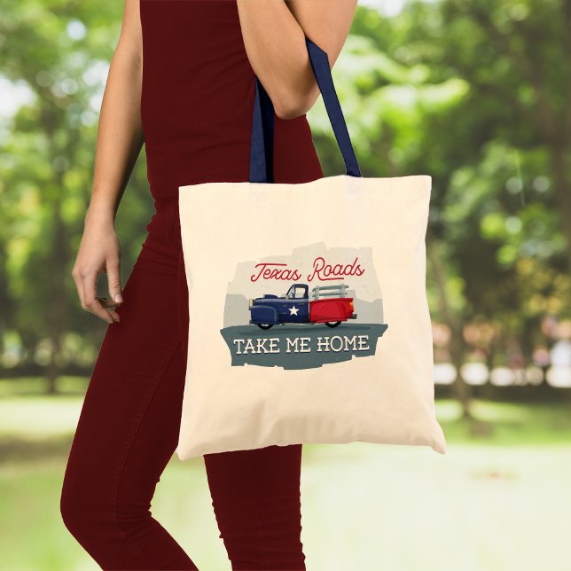 Bolsa Tote Texas Roads, Leve-me para casa (Criador carregado)