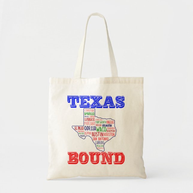 Bolsa Tote TEXAS VINCULADO, migrando para o Texas (Frente)