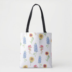 Bolsa Tote Texas Wildflower Pattern