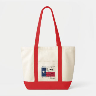 Bolsa Tote Texas Word-Cloud com Texas Flag