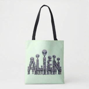 Bolsa Tote Texto de alienígena