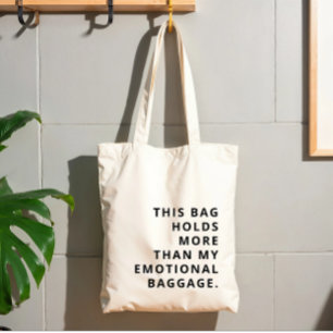 Bolsa Tote Texto de Tendência Engraçado Personalizado Moderno
