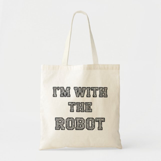 Bolsa Tote Texto do Robô (Frente)