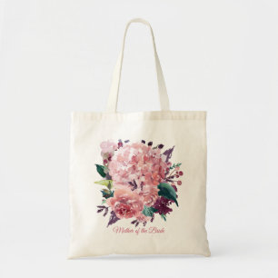 Bolsa Tote Texto feito sob encomenda floral da aguarela