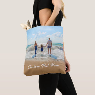 Bolsa Tote Texto Fotográfico personalizado Saco suas fotos fa