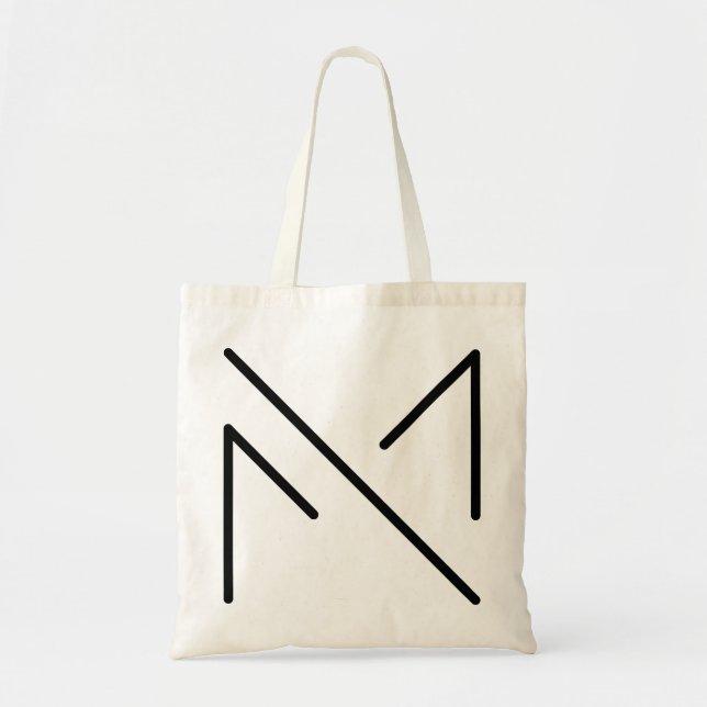 Bolsa Tote Texto "M" Preto Único (Frente)