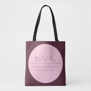 Bolsa Tote Texto Moderno Personalizável c/ Borda