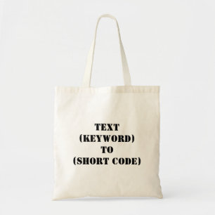 BOLSA TOTE TEXTO (PALAVRA-CHAVE) A (CÓDIGO CURTO)
