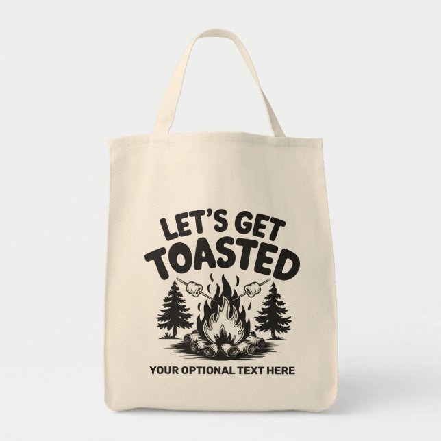 Bolsa Tote Texto Personalizado de Acampamento (Frente)