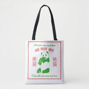 Bolsa Tote Texto Personalizado do Menu de Saída do Restauran