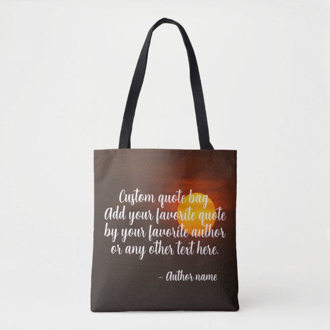 Bolsa Tote Texto Personalizado e Nome do Autor (Frente)