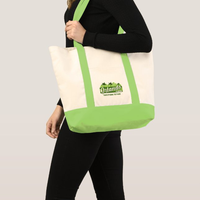 Bolsa Tote Texto Personalizado Orlando Flórida (Frente (produto))