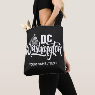Bolsa Tote Texto Personalizado Washington DC