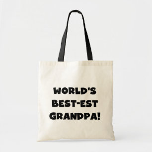 Bolsa Tote Texto preto ou branco do vovô do Melhor-est do
