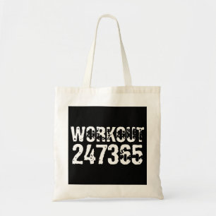 Bolsa Tote Texto vestido e arranhado Workout 247365 branco