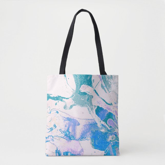 Bolsa Tote Textura artística. Bright Violet Border. Violet Ar (Frente)