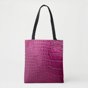 Bolsa Tote Textura da pele do crocodilo rosa