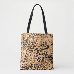 Bolsa Tote Textura da pele do leopardo, padrão do leopardo