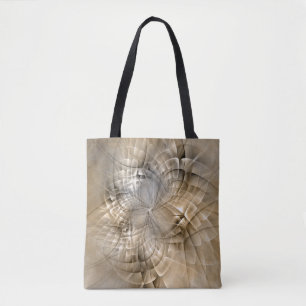 Bolsa Tote Textura de Arte Fractal Abstrato Tons Terrosos