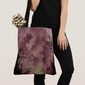 Bolsa Tote Textura de Cantos Pretos Grunge Aquarela Personali