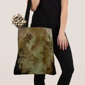 Bolsa Tote Textura de Cantos Pretos Grunge Aquarela Personali