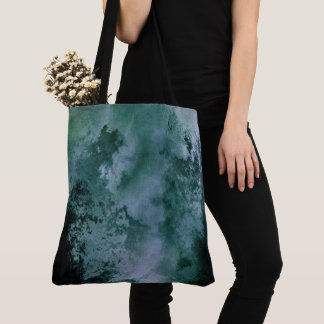 Bolsa Tote Textura de Cantos Pretos Grunge Aquarela Personali