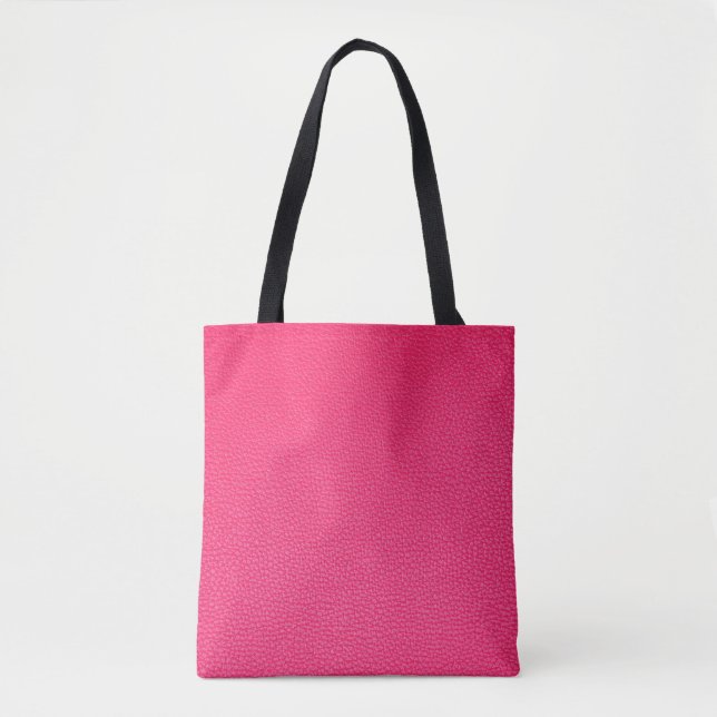 Bolsa Tote Textura de couro rosa (Frente)