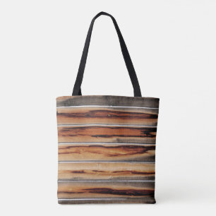 Bolsa Tote Textura de madeira Legal única