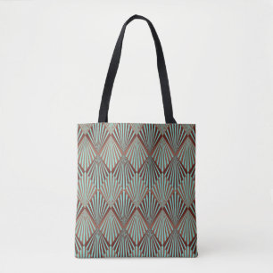 Bolsa Tote Textura de padrão uniforme do estilo Art Deco
