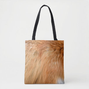 Bolsa Tote Textura de pele de raposa vermelha