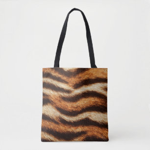 Bolsa Tote textura de pele de tigre