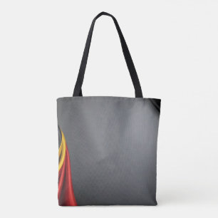 Bolsa Tote Textura de seda com bandeira da Alemanha