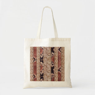 Bolsa Tote Textura de tricô, padrão geométrico de cobra.