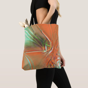 Bolsa Tote Textura digital laranja muito grosseira, matiz env
