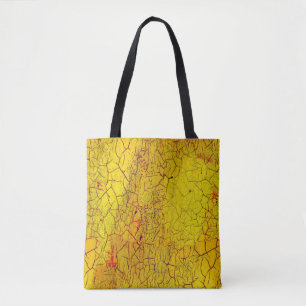 Bolsa Tote Textura do antigo resumo de tinta amarela, envelhe