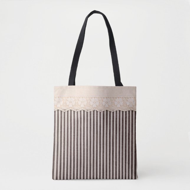 Bolsa Tote Textura e local em matéria têxtil de tecido para f (Frente)