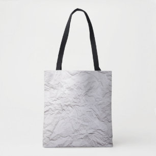 Bolsa Tote Textura em papel enrugada, fundo detalhado.