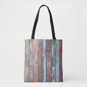 Bolsa Tote Textura em parede de madeira, madeira antiga pinta