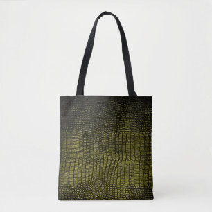 Bolsa Tote Textura escura de crocodilo de luxo